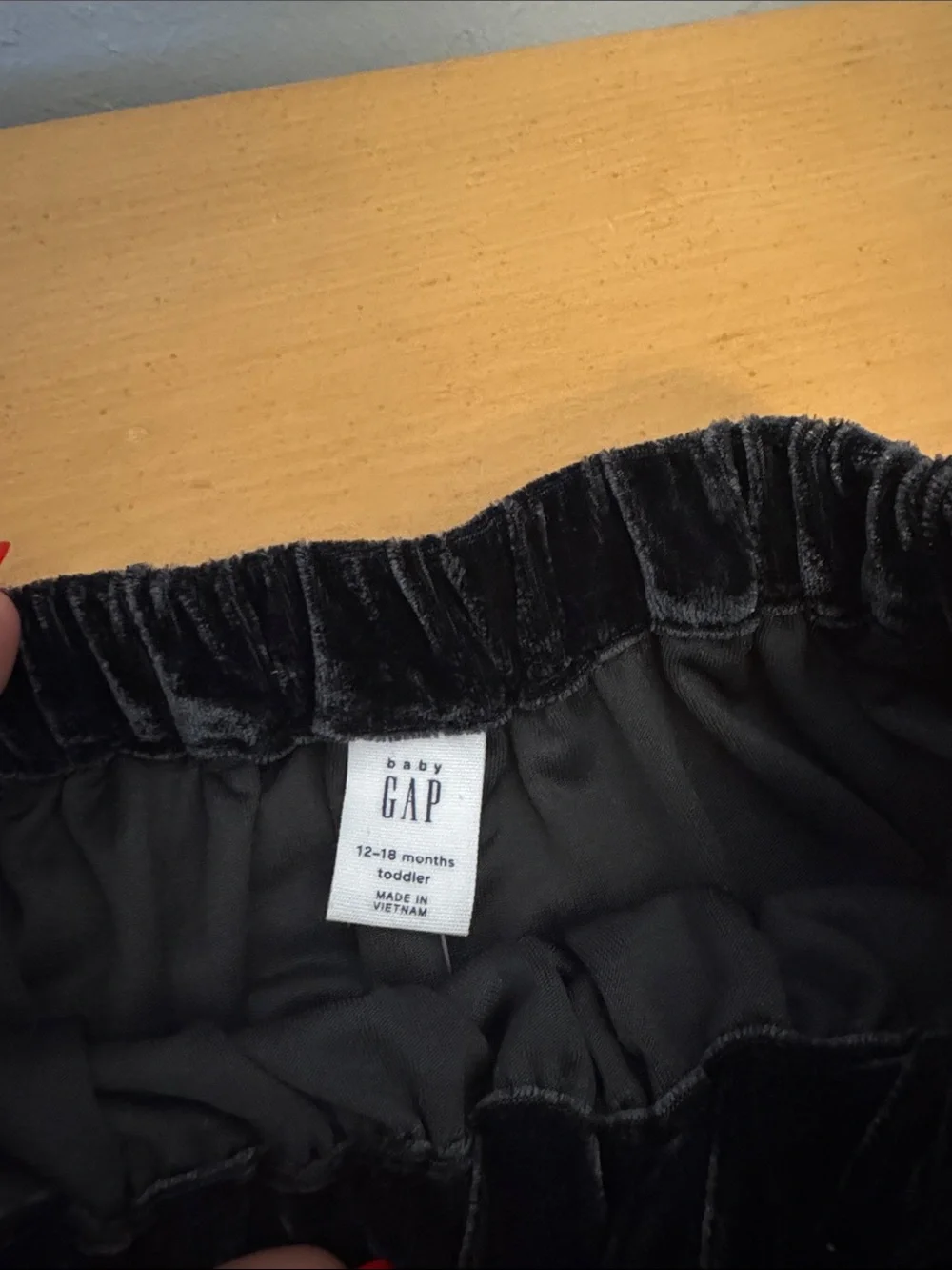 GAP Black Velvet Girls Skirt